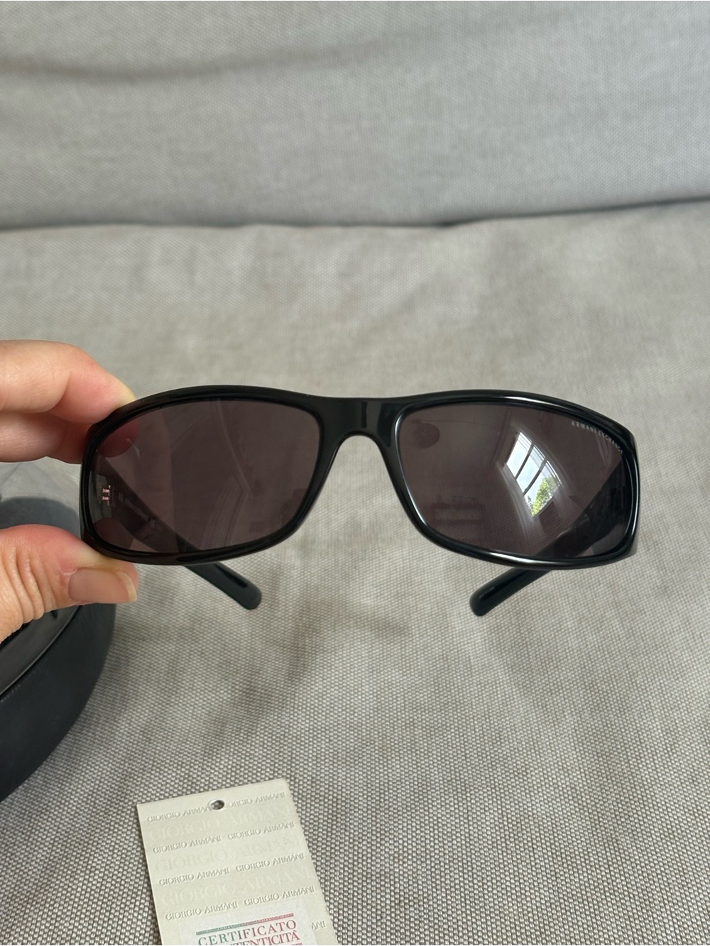 Armani Exchange Black Wrap Sunglasses